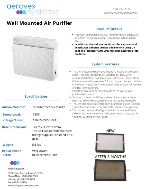 Aerovex Systems Wall Mounted Air Purifier-6